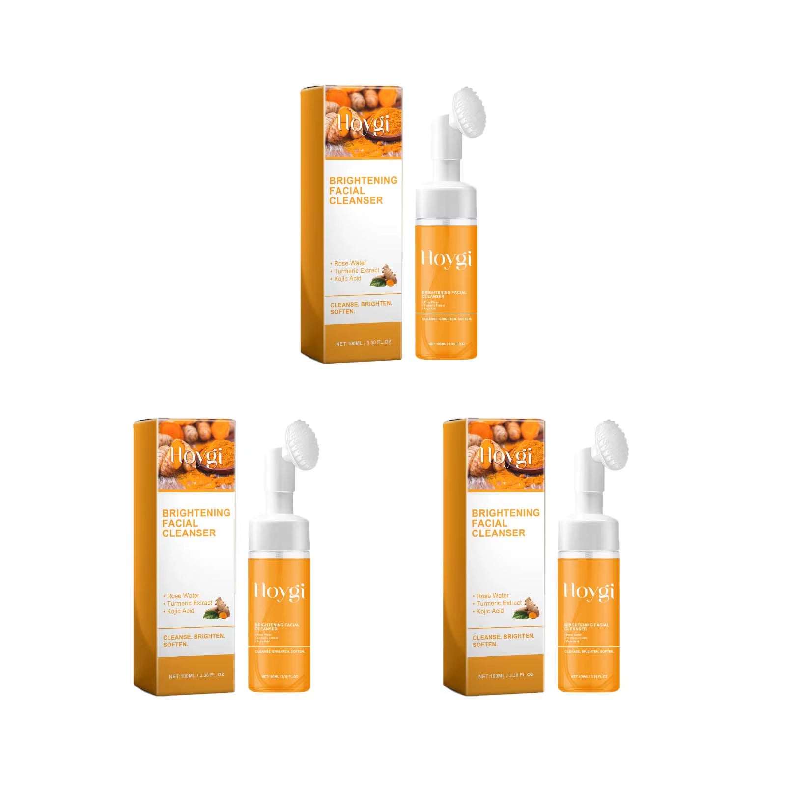 Turmeric Cleanser Deeply Cleansing Kojic Acid Blackhead Remover Skin Cleansing Oil Control Fade Acne Marks Brighten Foam Cleanse